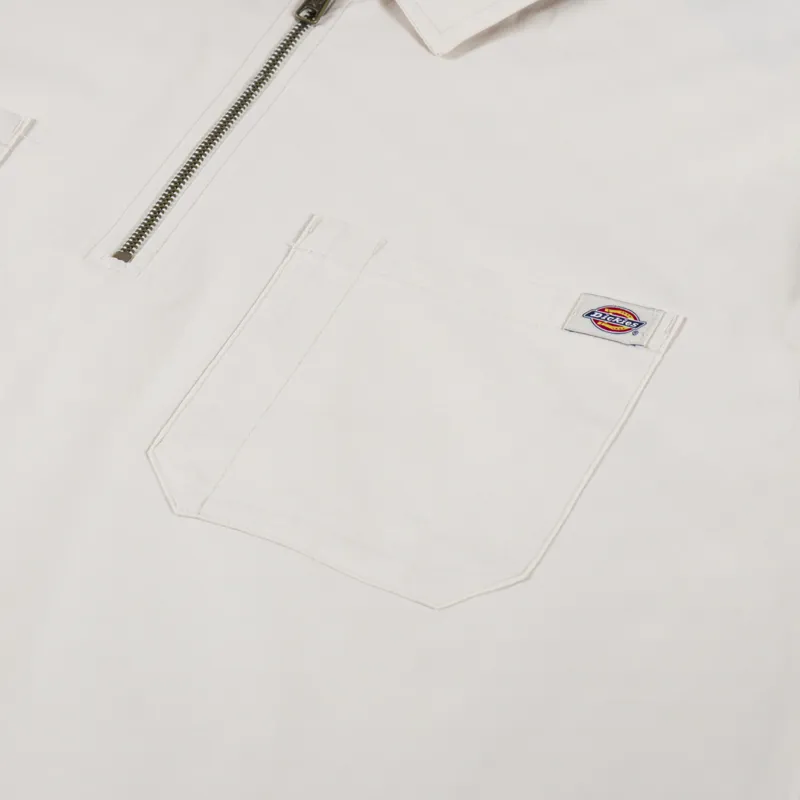 Dickies Ranch Quarter Zip Shirt Whitecap Grey-5