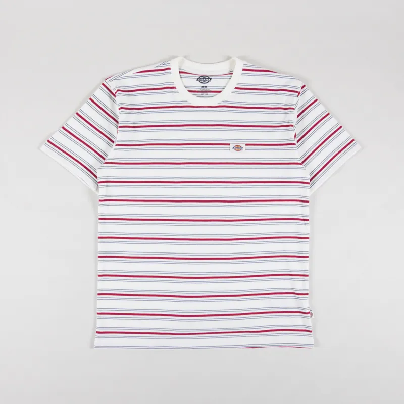 Dickies Lewistown Stripe T Shirt Egret