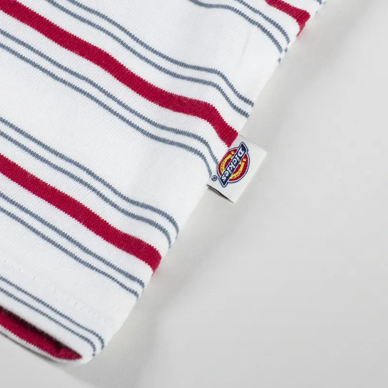 Dickies Lewistown Stripe T Shirt Egret-3