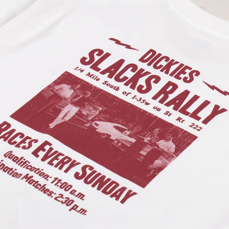 Dickies Slacks Rally T Shirt White-4