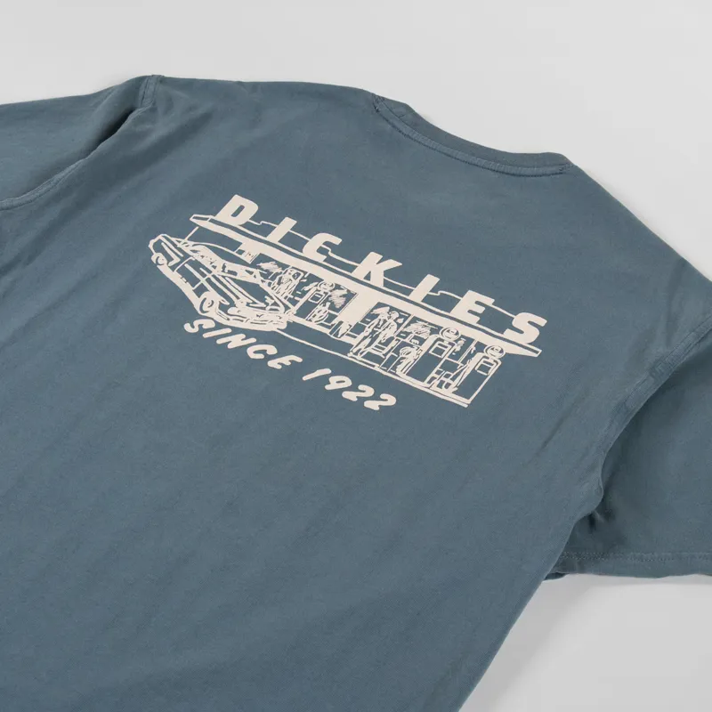 Dickies Service Station T Shirt Stormy Weather-2