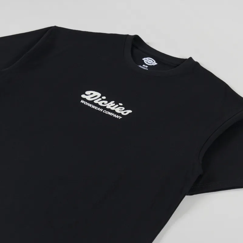 Dickies Lewistown Embroidered T Shirt Black-1