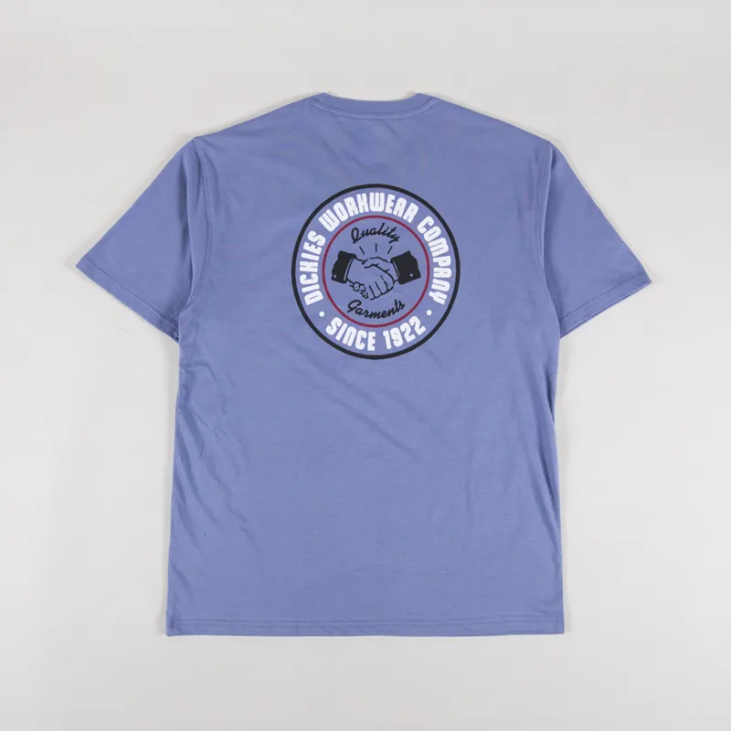 Tシャツ・カットソー DICKIES Men T-shirt Sky Blue DK0A4Z92 K541 Companion Script t-shirt in Light blue | T-Shirts | Dickies GB.
