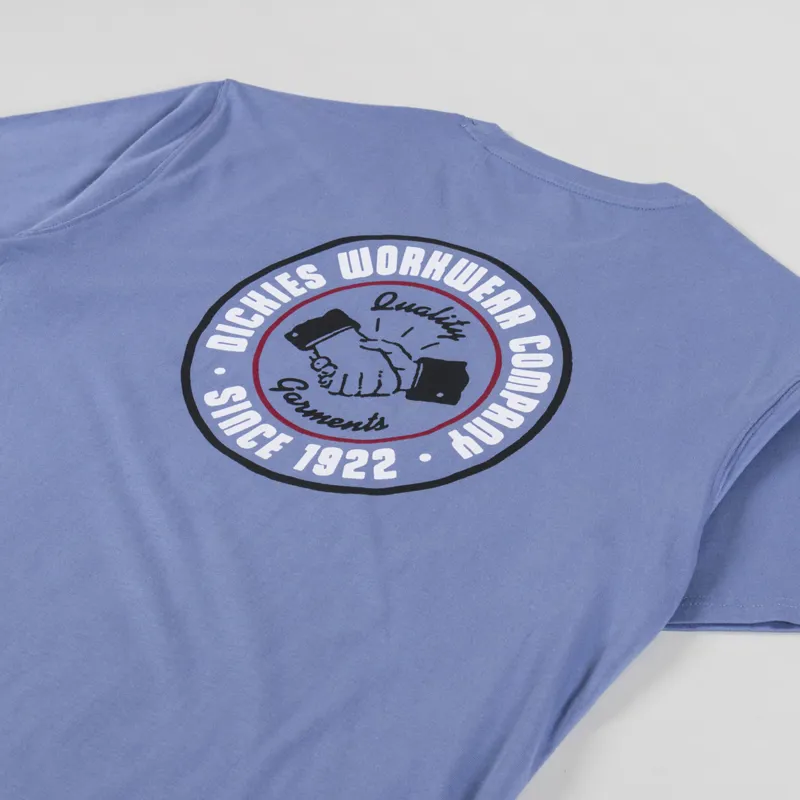 Dickies Circle Logo T Shirt Coronet Blue-2