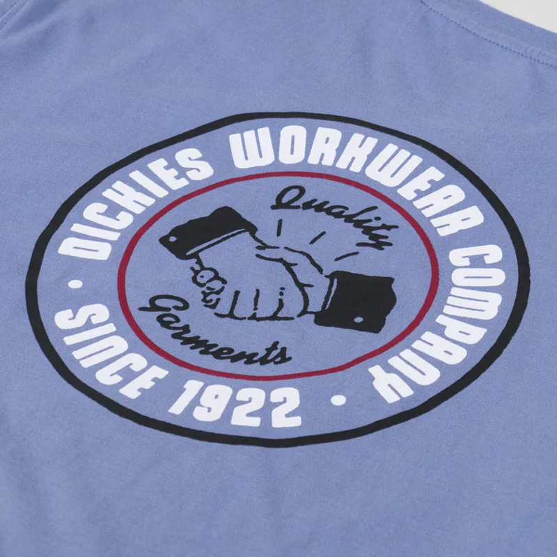 Dickies Circle Logo T Shirt Coronet Blue-4