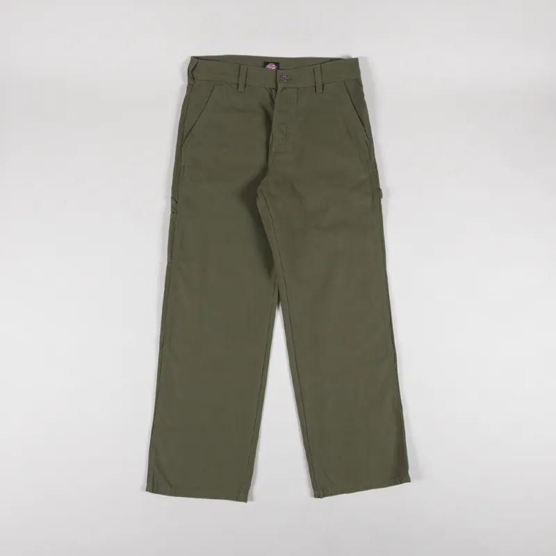 Dickies Canvas Carpenter Lightweight Pants Military Green-1