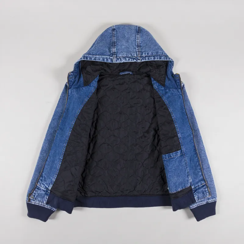 Dickies Hooded Denim Jacket Light Blue-1