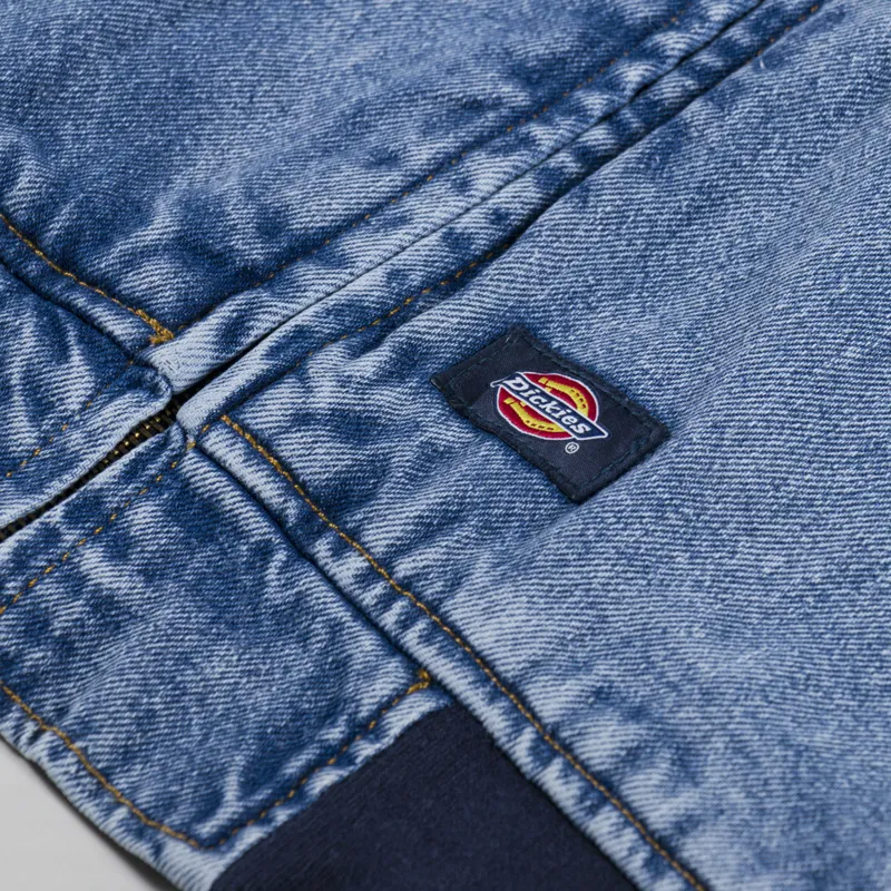 Dickies Hooded Denim Jacket Light Blue-7