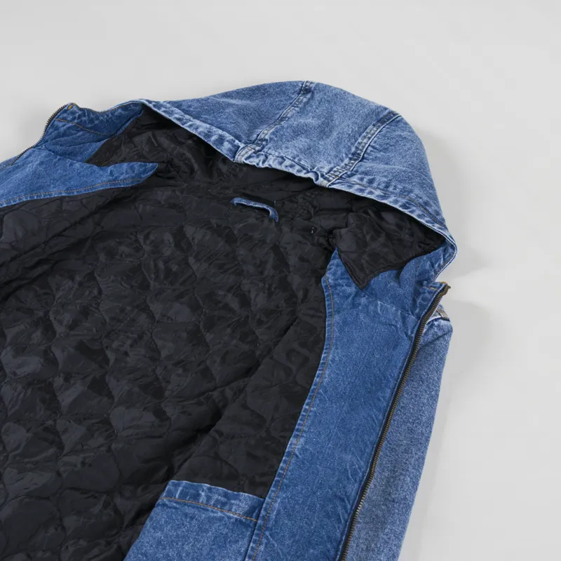 Dickies Hooded Denim Jacket Light Blue-4