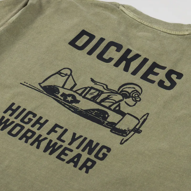 Dickies High Flying Workwear T Shirt Imperial Green-4