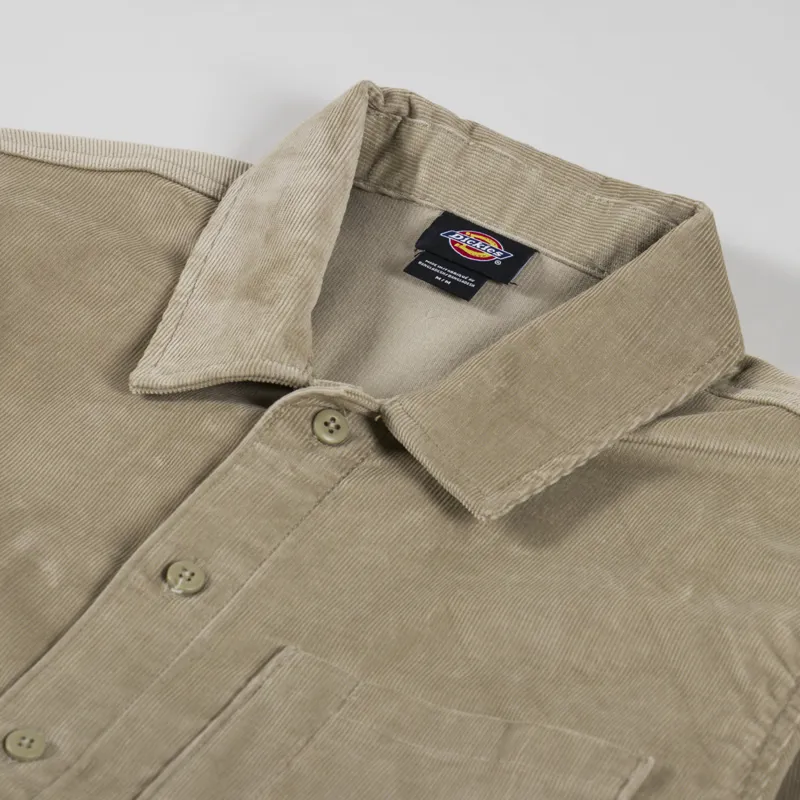 Dickies Corduroy Shirt Khaki-4