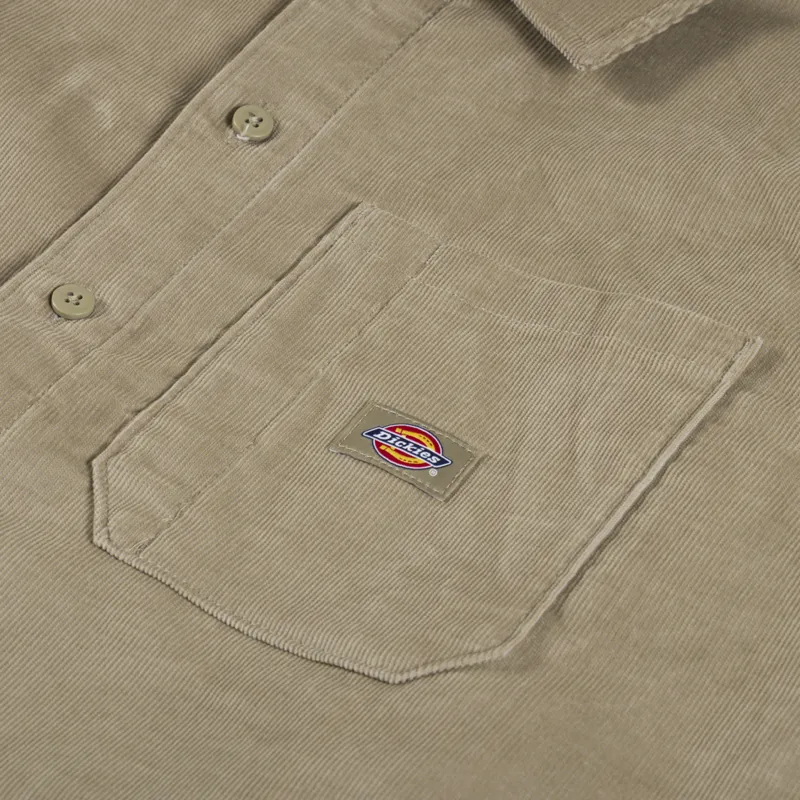 Dickies Corduroy Shirt Khaki-6