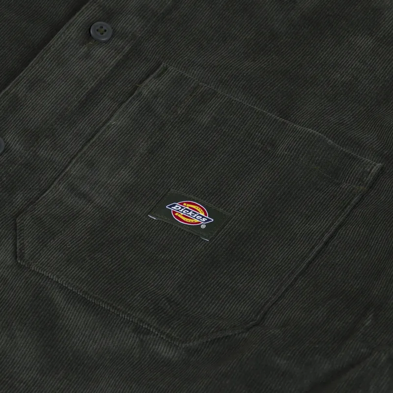 Dickies Corduroy Shirt Olive Green-4