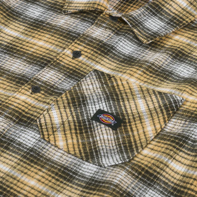 Dickies Forest Check Shirt Oak Buff-6