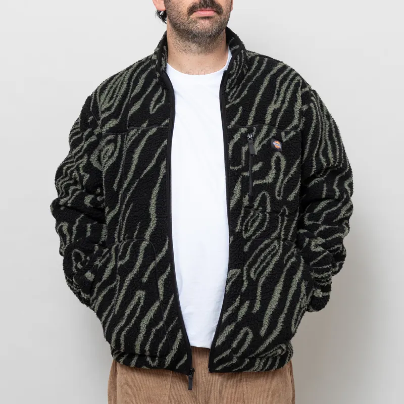 Dickies Mount Hope Printed Fleece Black-1