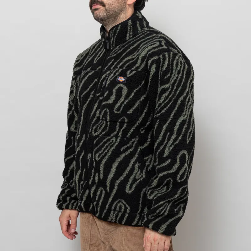 Dickies Mount Hope Printed Fleece Black-2