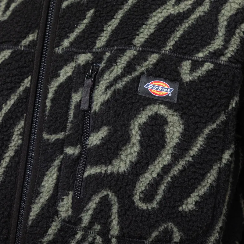 Dickies Mount Hope Printed Fleece Black-10