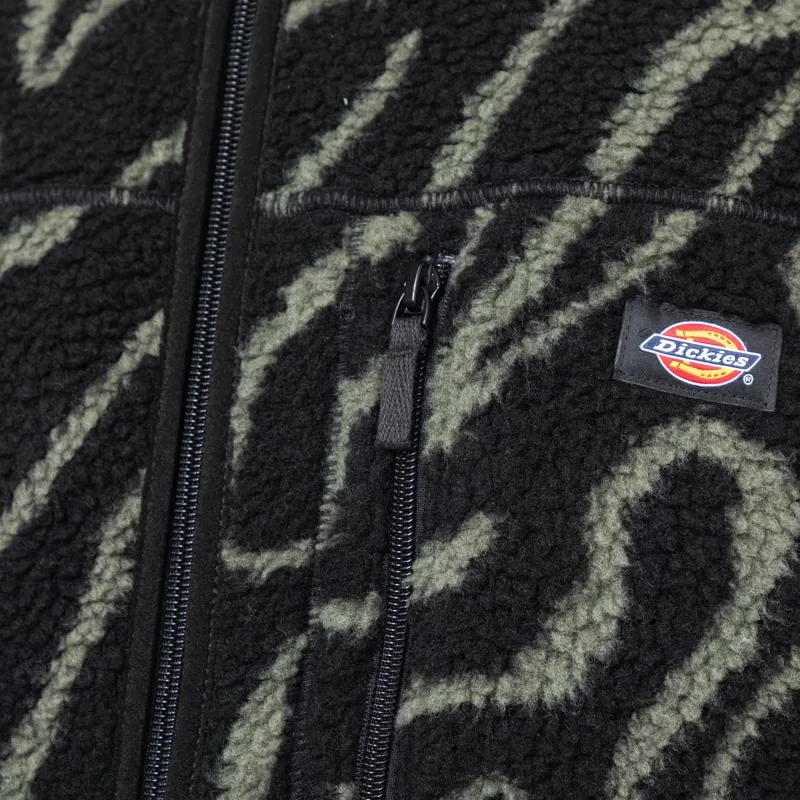 Dickies Mount Hope Printed Fleece Black-9