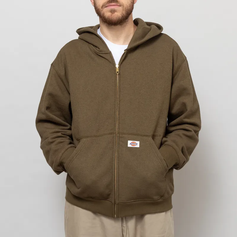 Dickies Mineral Full Zip Pullover Hoodie Military Green-1