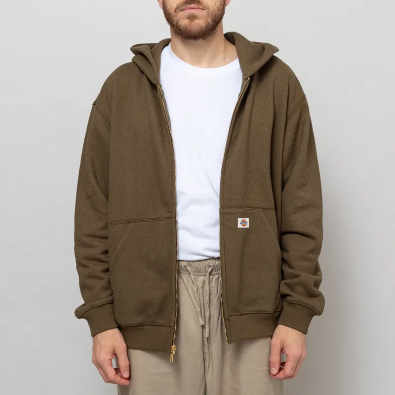 Dickies Mineral Full Zip Pullover Hoodie Military Green-2