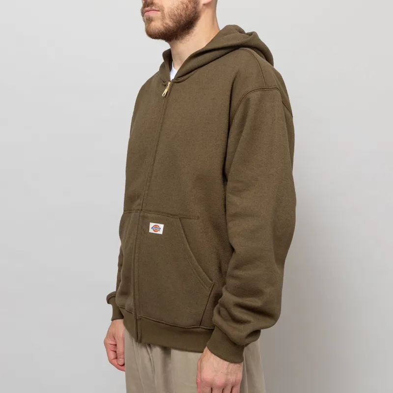 Dickies Mineral Full Zip Pullover Hoodie Military Green-3