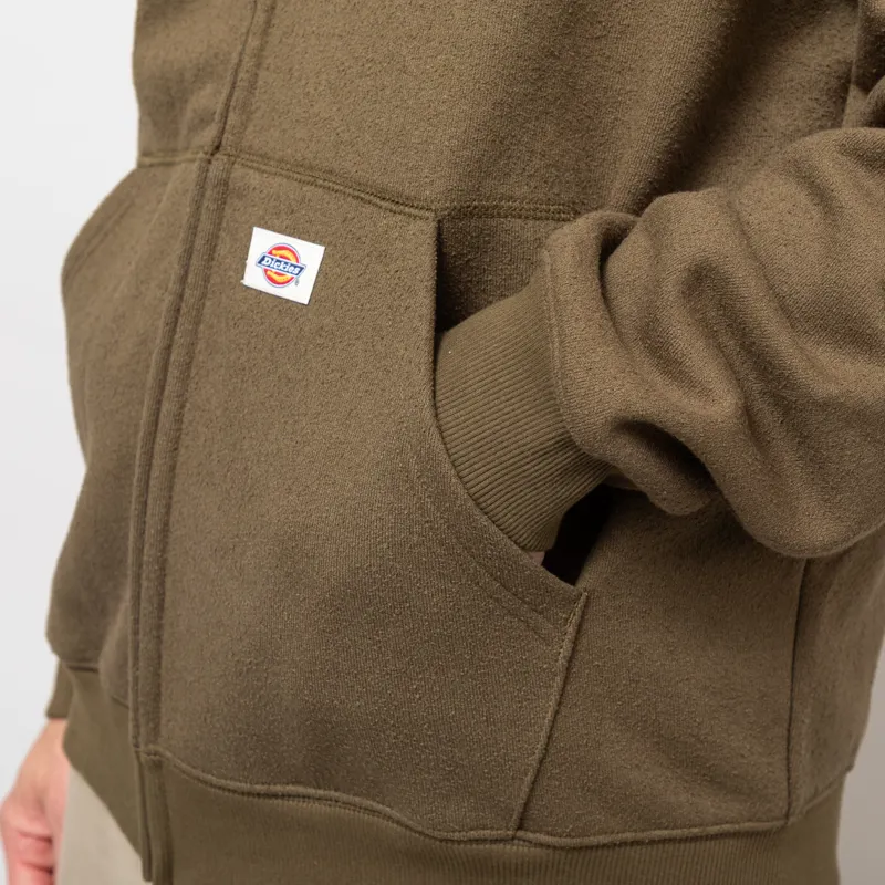 Dickies Mineral Full Zip Pullover Hoodie Military Green-8