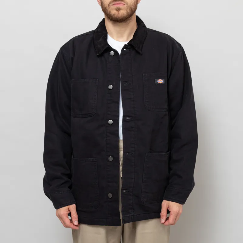 Dickies Lined Canvas Chore Jacket Black-2