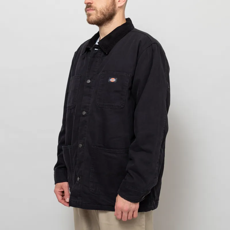 Dickies Lined Canvas Chore Jacket Black-3
