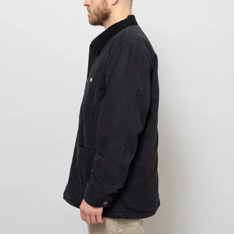 Dickies Lined Canvas Chore Jacket Black-4