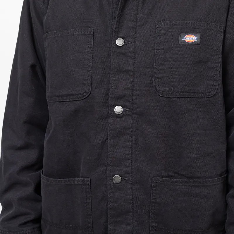 Dickies Lined Canvas Chore Jacket Black-11