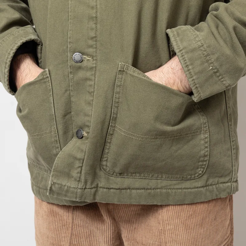 Dickies Lined Canvas Chore Jacket Military Green-9