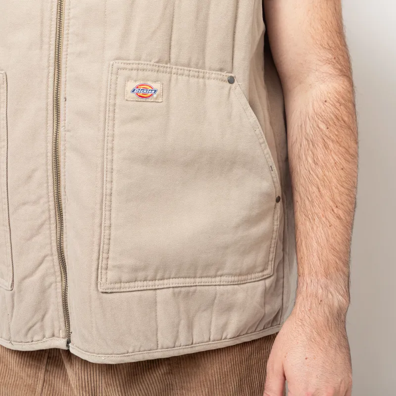 Dickies Quilted Canvas Vest Desert Sand-7