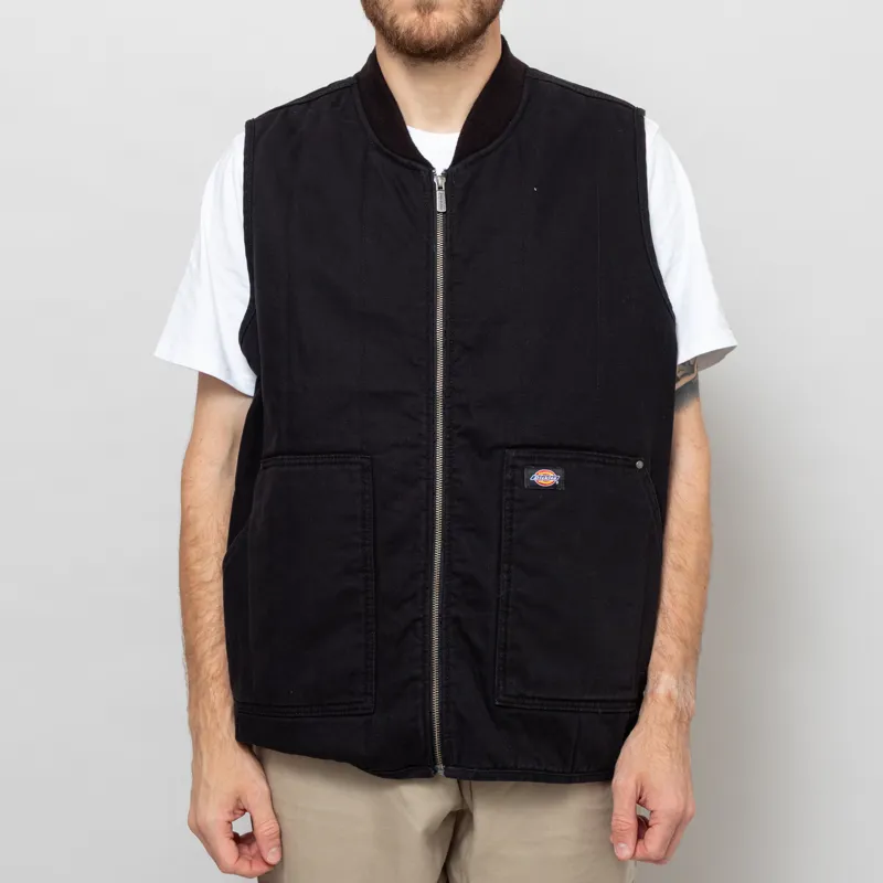 Dickies Quilted Canvas Vest Black