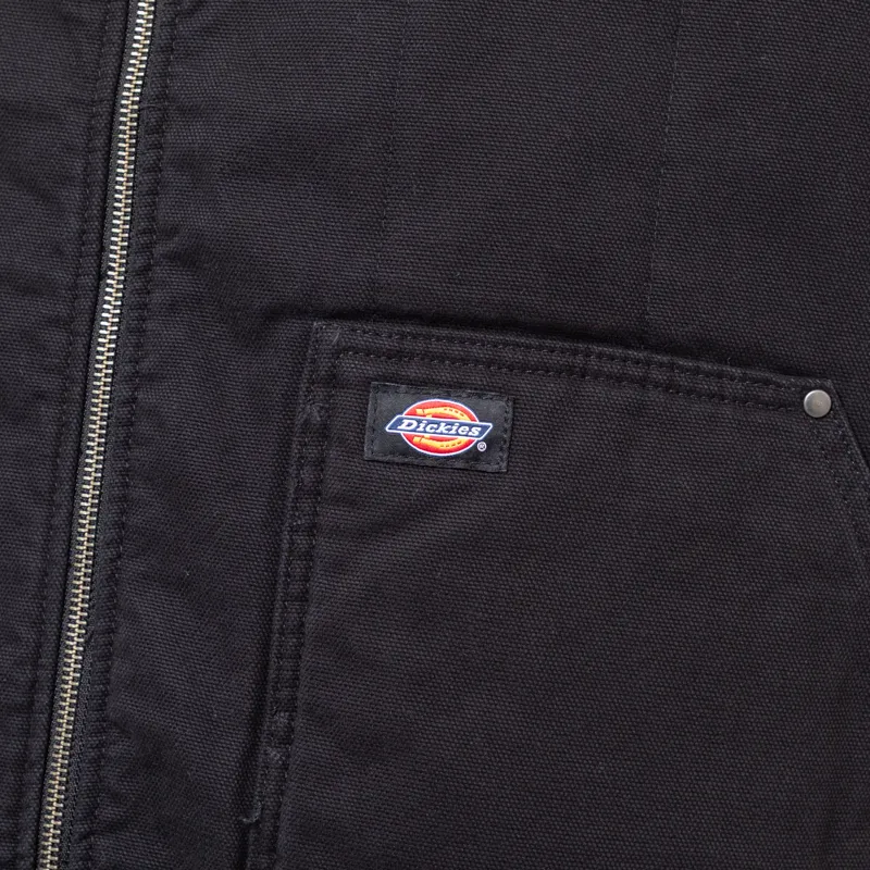 Dickies Quilted Canvas Vest Black-10