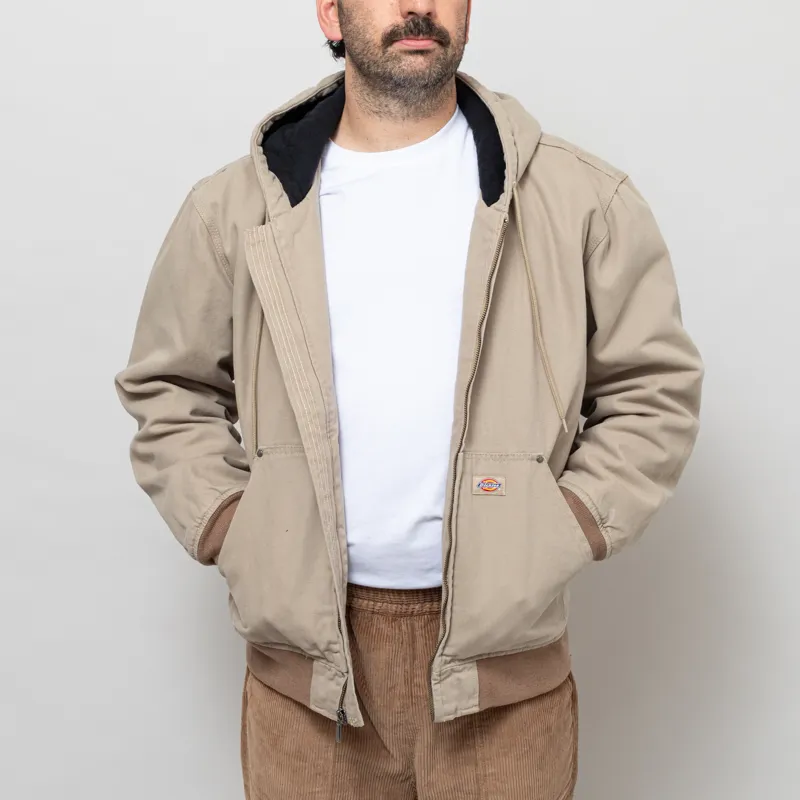 Dickies Hilham Hooded Canvas Jacket Desert Sand-2