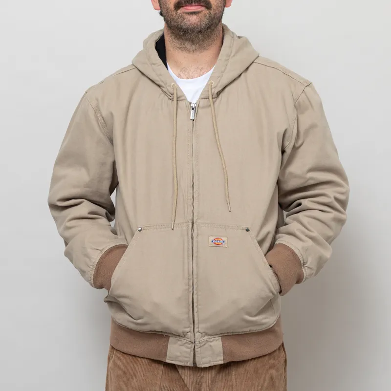 Dickies Hilham Hooded Canvas Jacket Desert Sand-1