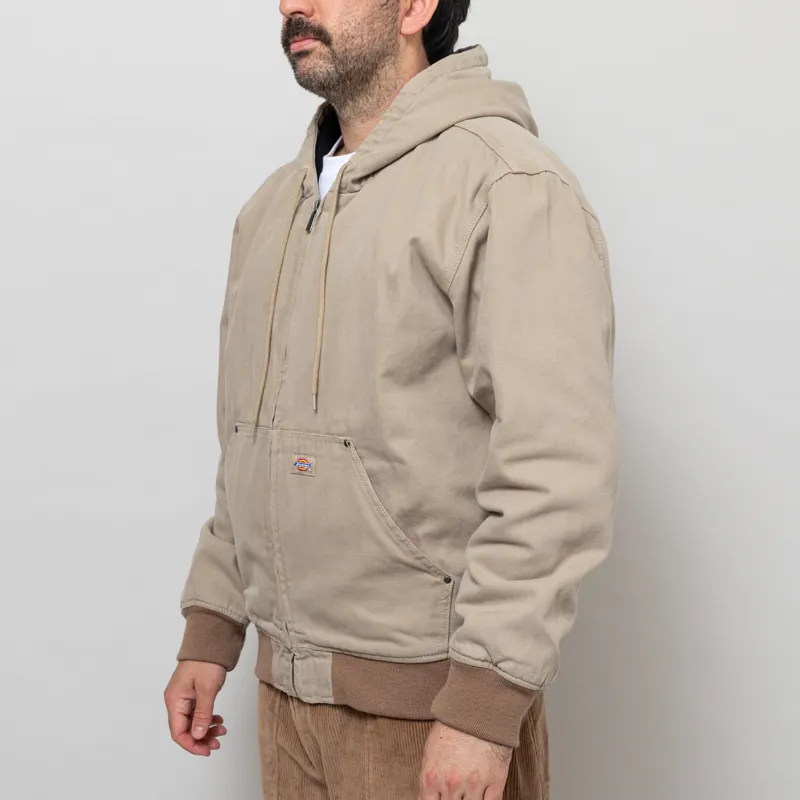 Dickies Hilham Hooded Canvas Jacket Desert Sand-3