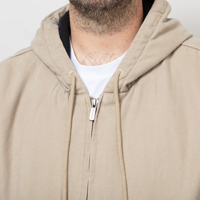 Dickies Hilham Hooded Canvas Jacket Desert Sand-13