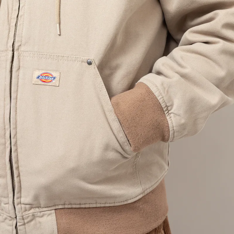 Dickies Hilham Hooded Canvas Jacket Desert Sand-10