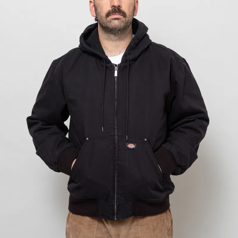 Dickies Hilham Hooded Canvas Jacket Black-1