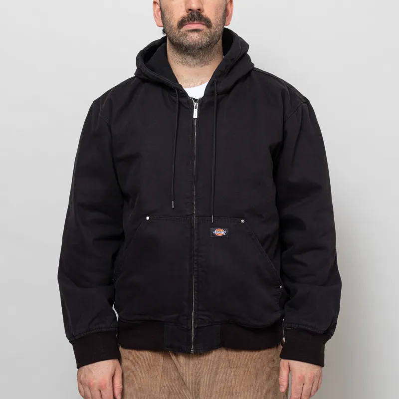 Dickies Hilham Hooded Canvas Jacket Black