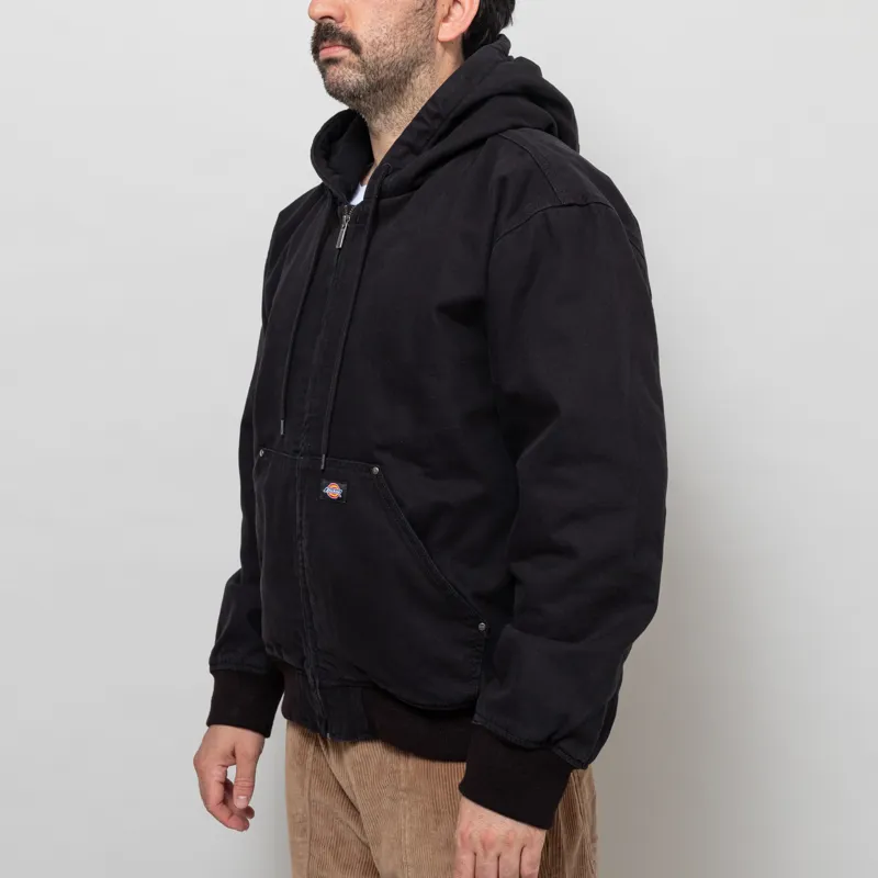 Dickies Hilham Hooded Canvas Jacket Black-3