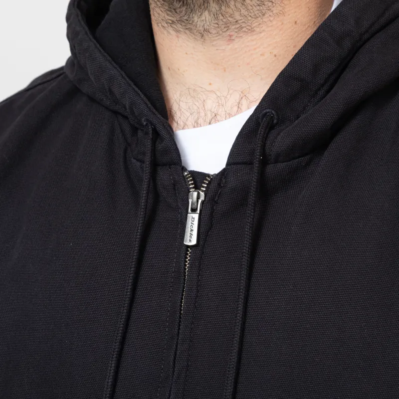 Dickies Hilham Hooded Canvas Jacket Black-13
