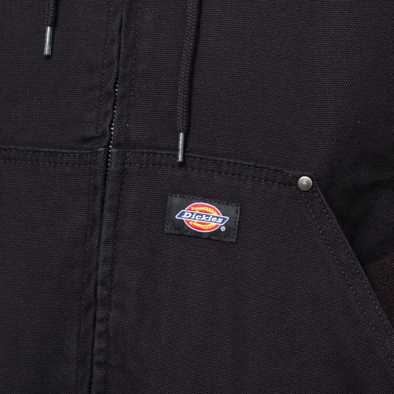 Dickies Hilham Hooded Canvas Jacket Black-12