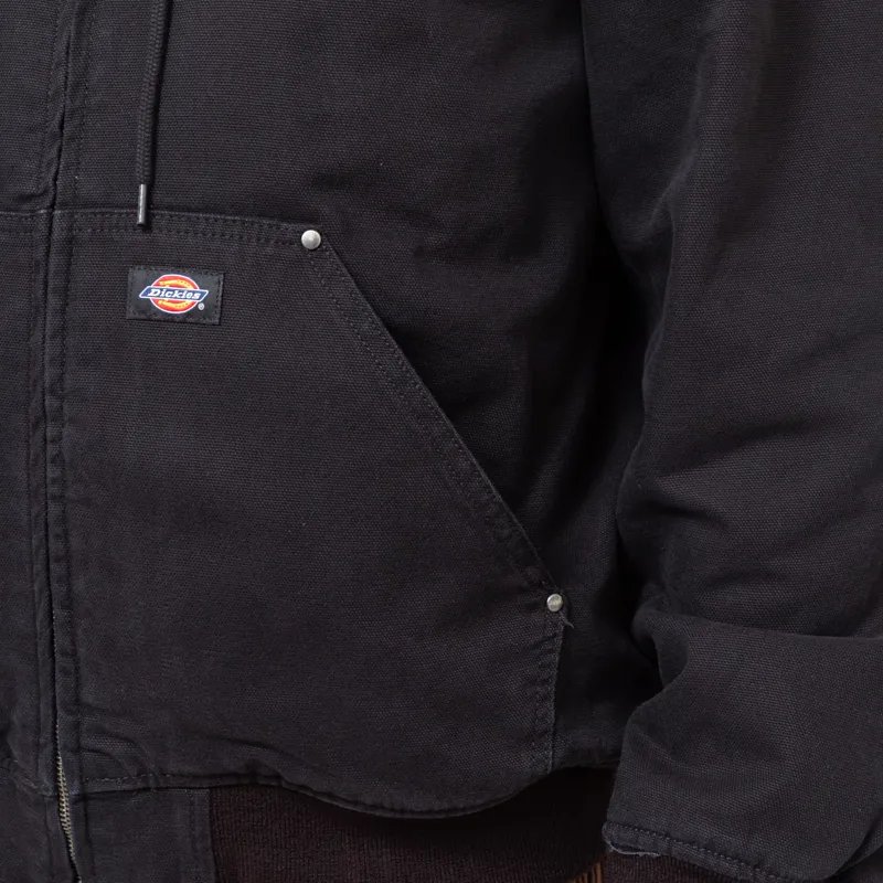 Dickies Hilham Hooded Canvas Jacket Black-9