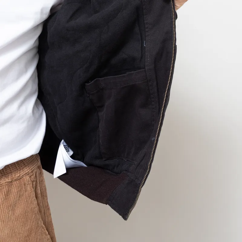 Dickies Hilham Hooded Canvas Jacket Black-7