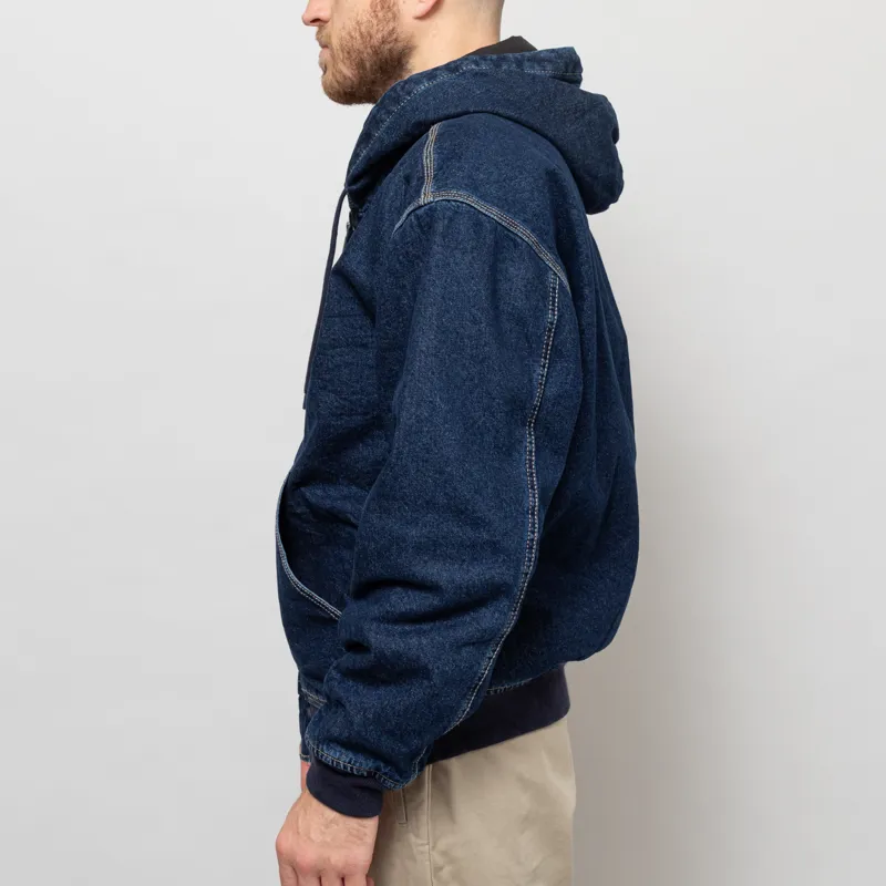 Dickies Hilham Hooded Denim Jacket Dark Indigo-3