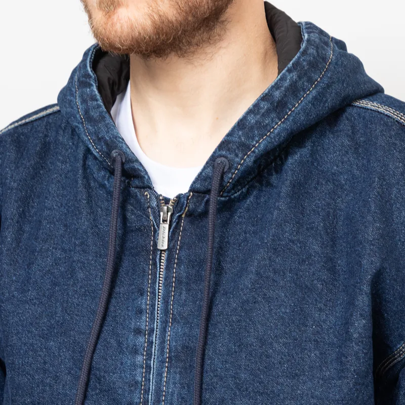 Dickies Hilham Hooded Denim Jacket Dark Indigo-7