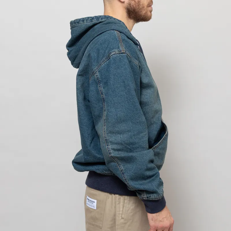 Dickies Hilham Hooded Denim Jacket Khaki Tinted Blue-6