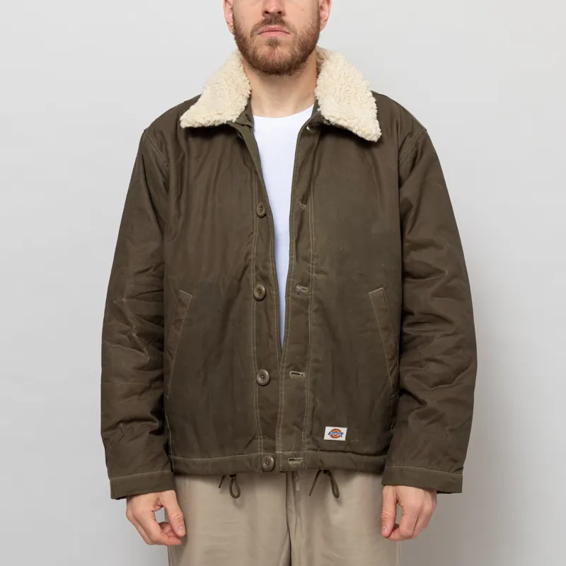 Dickies Eisenhower Waxed Jacket Military Green-3